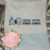 Choo-Choo Train Heirloom Crib Quilt-Crib Quilt-Auntie J's Designs