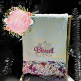 Blessed Floral Heirloom Lap Quilt-Quilt-Auntie J's Designs